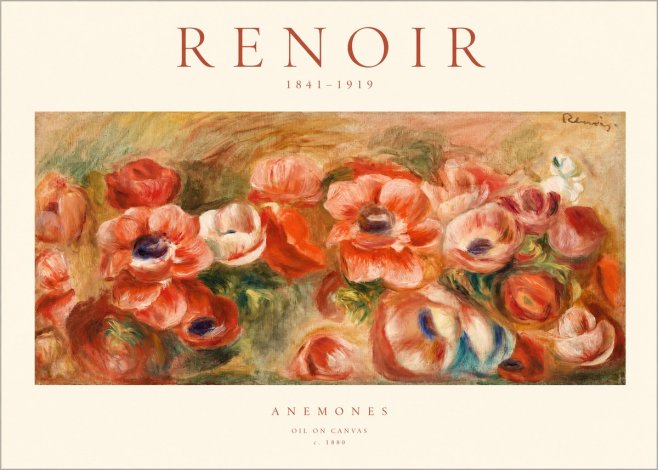 Renoir Anemones No1 - Plakat