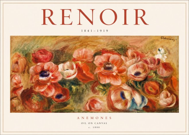 Renoir Anemones No2 - Plakat