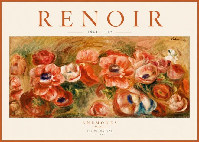 Renoir Anemones No4 - Plakat