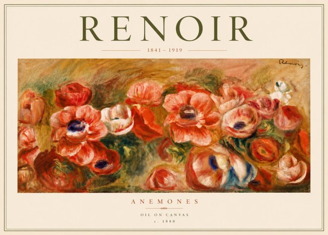 Renoir Anemones No5 - Plakat