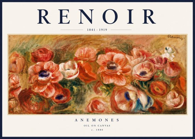 Renoir Anemones No6 - Plakat