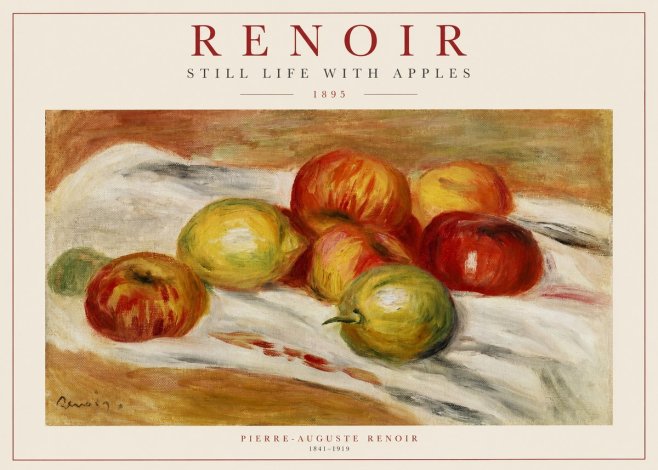 Renoir Still Life with Apples No1 - Plakat