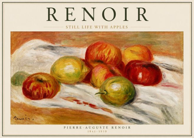 Renoir Still Life with Apples No2 - Plakat