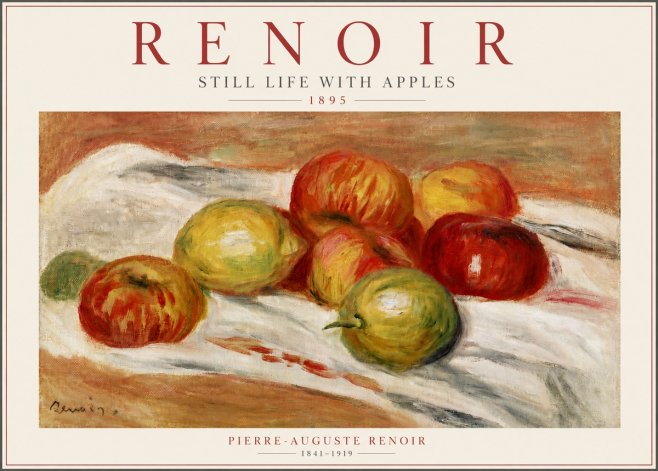 Renoir Still Life with Apples No6 - Plakat