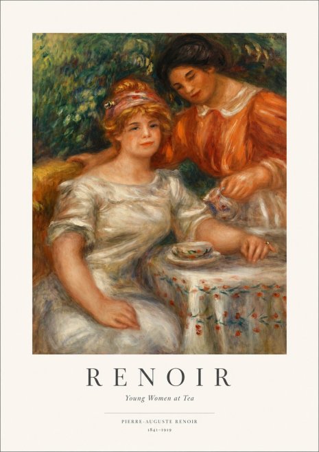 Renoir Young Women at Tea No1 - Plakat