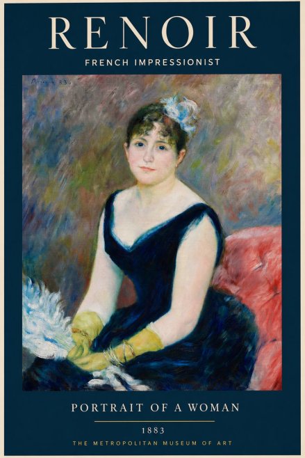 Renoir Portrait of a Woman No4 - Plakat