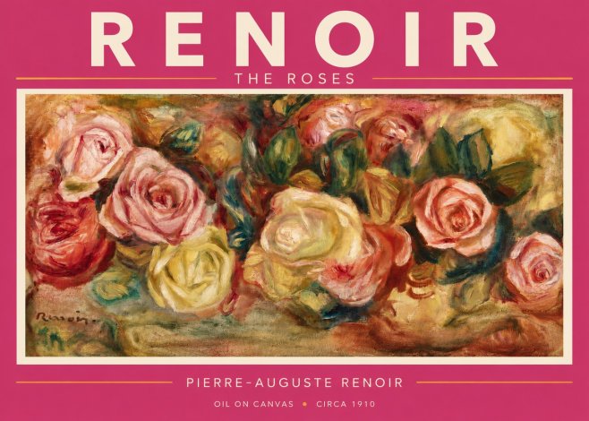 Renoir The Roses No3 - Plakat