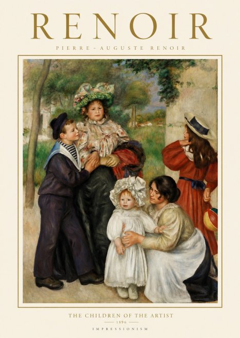 Renoir The Children of the Artist No2 - Plakat