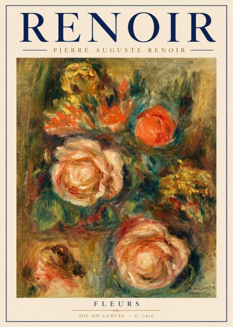 Renoir Fleurs No3 - Plakat