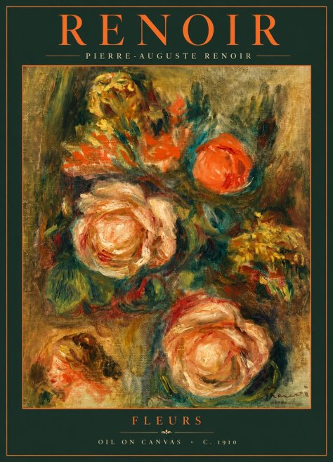 Renoir Fleurs No6 - Plakat