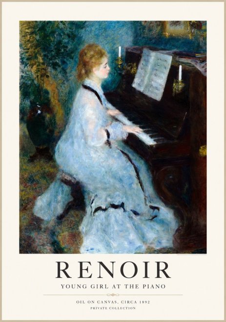 Renoir Young Girl at the Piano No1 - Plakat