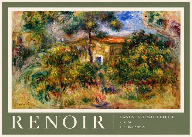 Renoir Landscape with House I No5 - Plakat