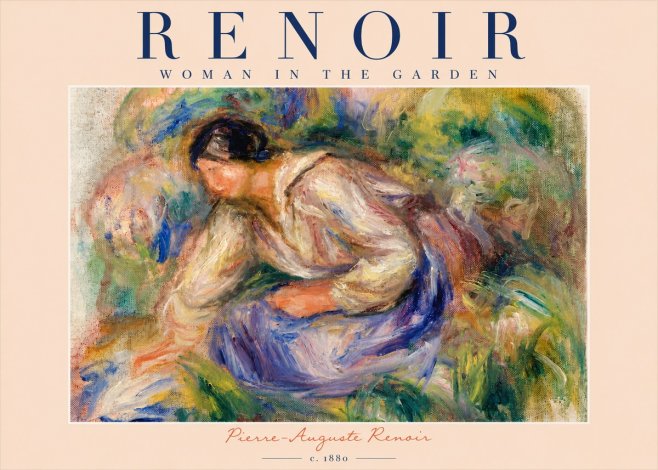 Renoir Woman in the Garden No4 - Plakat