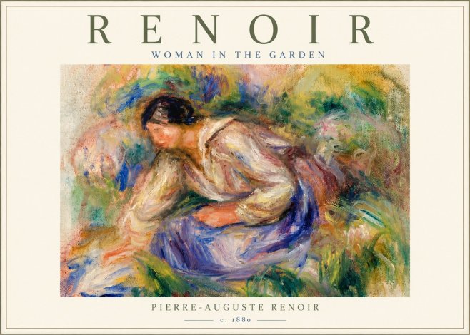 Renoir Woman in the Garden No5 - Plakat