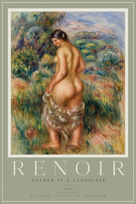 Renoir Bather in a Landscape No2 - Plakat