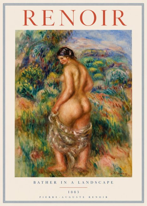 Renoir Bather in a Landscape No3 - Plakat