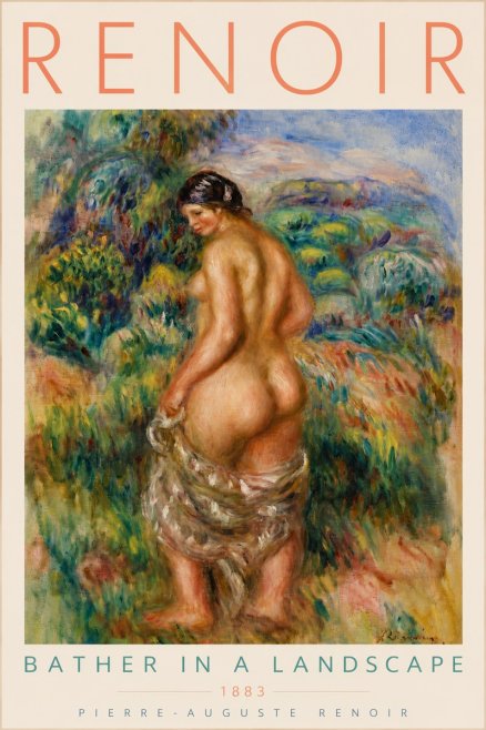 Renoir Bather in a Landscape No4 - Plakat