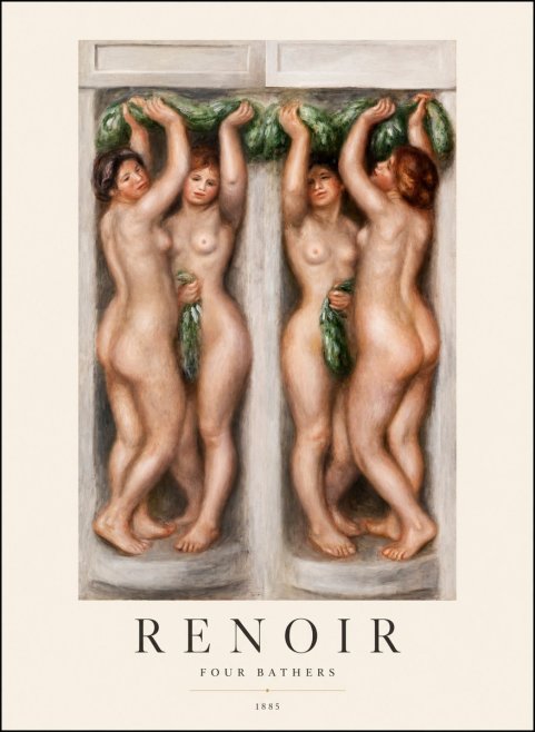 Renoir Four Bathers No1 - Plakat