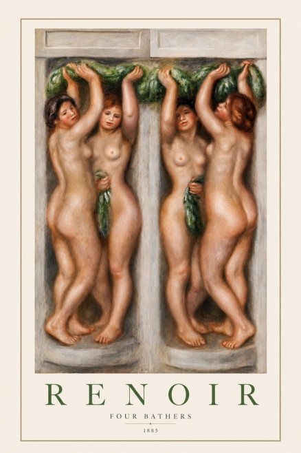 Renoir Four Bathers No2 - Plakat