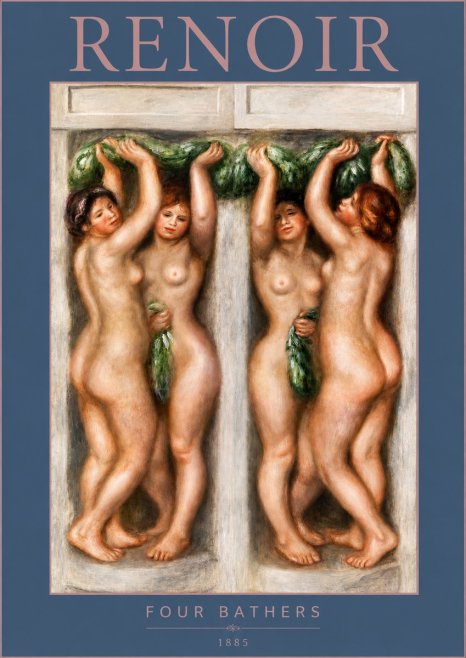 Renoir Four Bathers No3 - Plakat