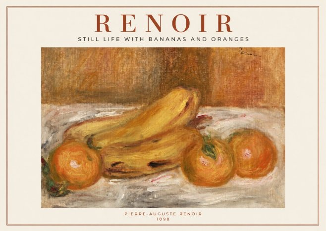 Renoir Still Life with Bananas and Oranges No1 - Plakat