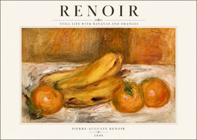 Renoir Still Life with Bananas and Oranges No3 - Plakat