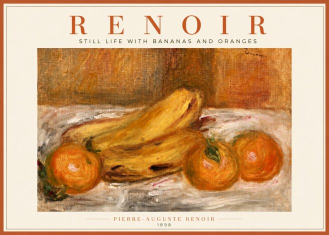 Renoir Still Life with Bananas and Oranges No6 - Plakat