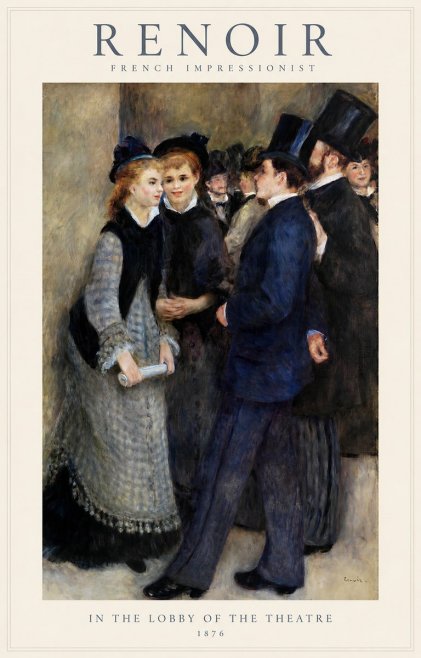 Renoir In the Lobby of the Theatre No1 - Plakat