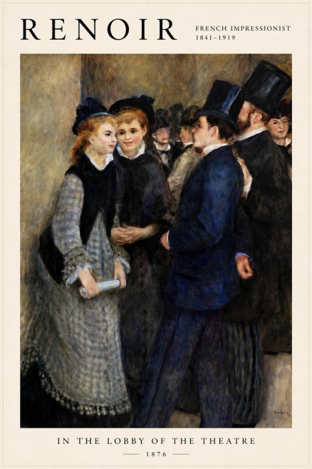 Renoir In the Lobby of the Theatre No3 - Plakat