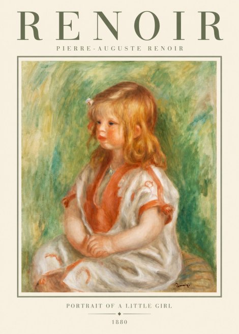 Renoir Portrait of a Little Girl No1 - Plakat
