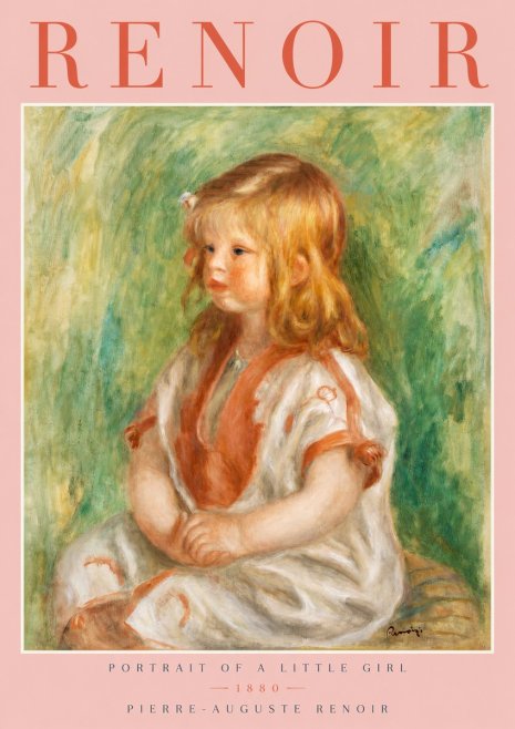 Renoir Portrait of a Little Girl No2 - Plakat