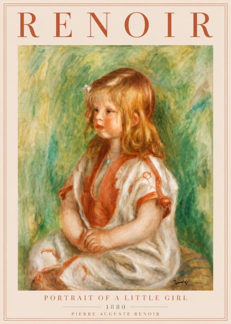 Renoir Portrait of a Little Girl No4 - Plakat