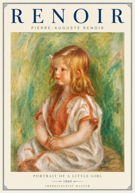 Renoir Portrait of a Little Girl No5 - Plakat