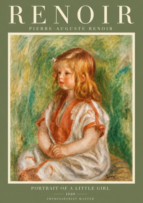 Renoir Portrait of a Little Girl No6 - Plakat