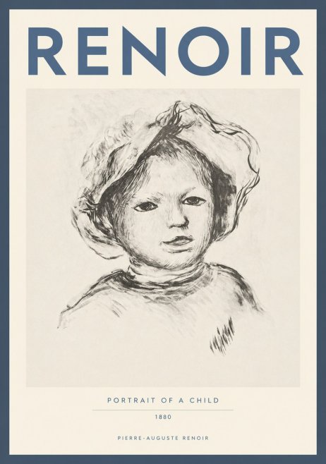 Renoir Portrait of a Child II No2 - Plakat