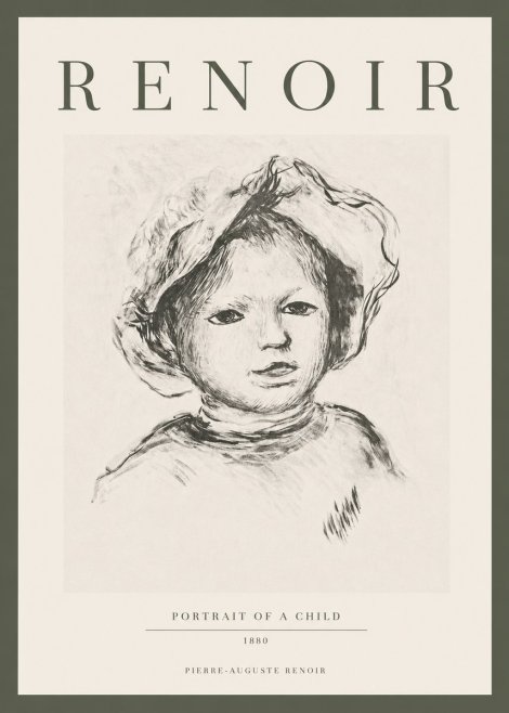 Renoir Portrait of a Child II No3 - Plakat