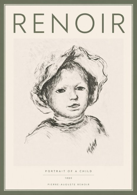 Renoir Portrait of a Child II No5 - Plakat