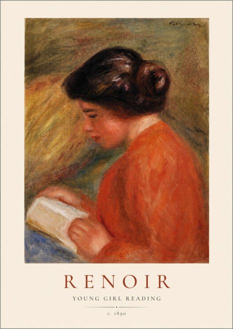Renoir Young Girl Reading I No1 - Plakat