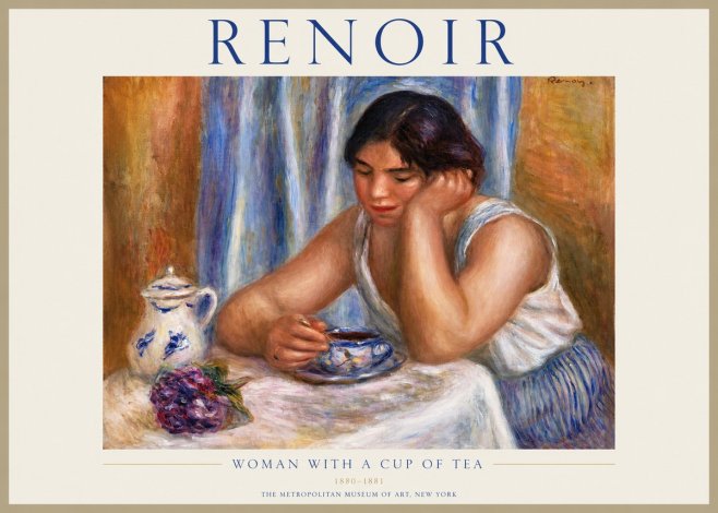 Renoir Woman with a Cup of Tea No1 - Plakat