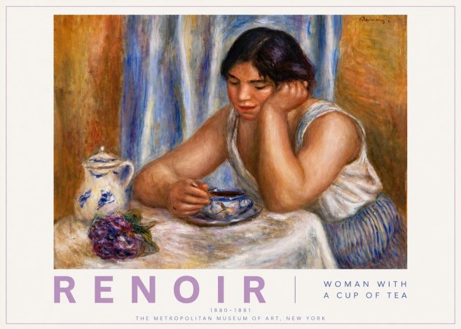 Renoir Woman with a Cup of Tea No5 - Plakat
