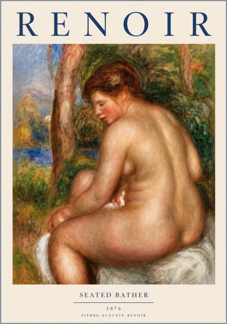 Renoir Seated Bather No3 - Plakat