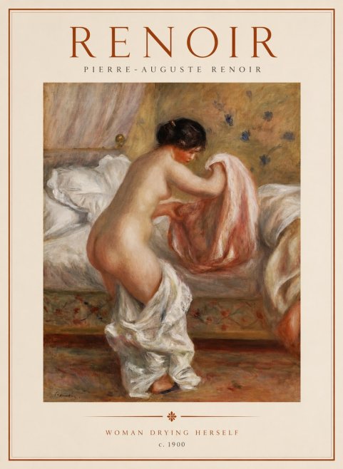 Renoir Woman Drying Herself No1 - Plakat