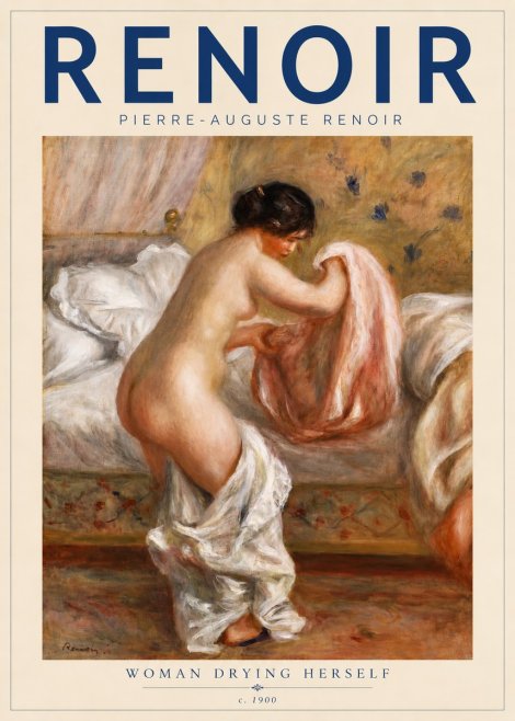 Renoir Woman Drying Herself No3 - Plakat