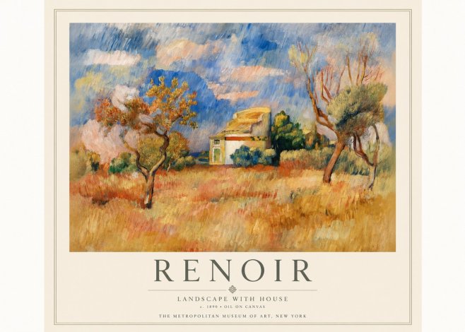 Renoir Landscape with House III No3 - Plakat