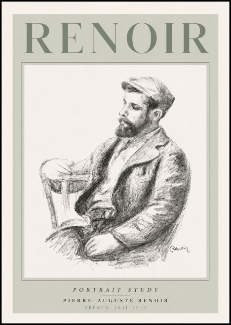 Renoir Portrait Study II No3 - Plakat