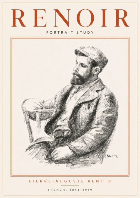 Renoir Portrait Study II No4 - Plakat