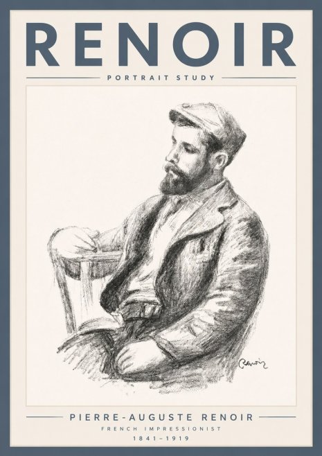 Renoir Portrait Study II No5 - Plakat