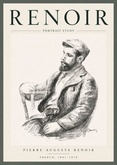 Renoir Portrait Study II No6 - Plakat