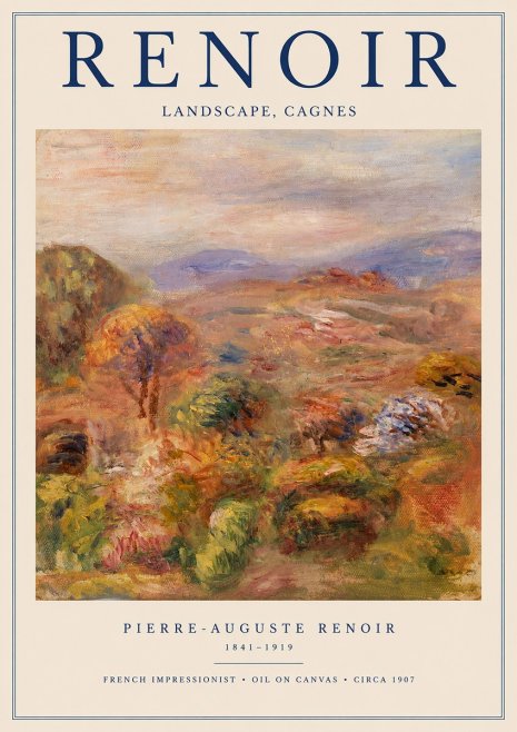 Renoir Landscape, Cagnes No1 - Plakat