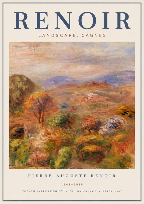 Renoir Landscape, Cagnes No4 - Plakat